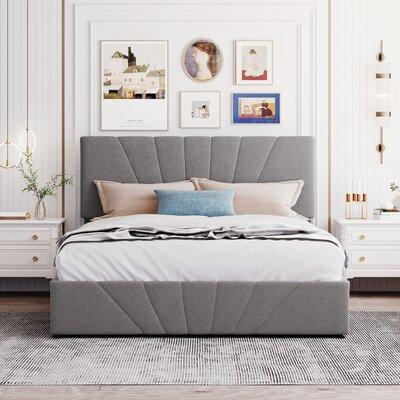 Everly Quinn Upholstered Platform Bed, Wayfair Upholstered Headboard With Storage