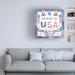The Holiday Aisle® God Bless The USA 1 by Jean Plout - Wrapped Canvas Graphic Art Canvas, Wood in Black | 35 H x 35 W x 2 D in | Wayfair