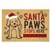 The Holiday Aisle® Chanais Name Printed 27" L x 0.13" W Non-Slip Outdoor Door Mat Natural Fiber/Rubber in White | 27 H x 0.13 W x 18 D in | Wayfair