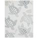 White 86.61 x 62.99 x 0.4 in Indoor/Outdoor Area Rug - Highland Dunes Animal Area Rug in Ivory Polypropylene | 86.61 H x 62.99 W x 0.4 D in | Wayfair