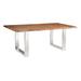 Somette Brownstone 2.0 Dining Table with Brown top and Chrome base