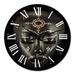 Designart 'Ethnical Traditional African Mask' Vintage wall clock