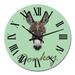 Designart 'Farm Donkey Portrait I' Traditional wall clock