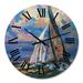 Designart 'Regatta Sailboats Arriving At The Finish III' Nautical & Coastal wall clock