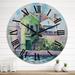 Designart 'Sunny Day On The Waterfront On The Island' French Country wall clock