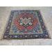 Hand Knotted Rust Red Sarabi-Serapi with Wool Oriental Rug (9'9" x 10') - 9'9" x 10'