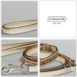 Coach Dog | Coach Mini Signature Leather Dog Leash Fs8838 Gold/Khaki, Large (1" Wide) Rare! | Color: Gold/Tan | Size: Large