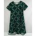 Lularoe Dresses | Lularoe Hi Low Pocket Dress Green With Black & White Floral Size Xxs | Color: Black/Green | Size: Xxs