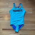 Nike Swim | Nwt - Nike Swim Jdi Crossback One Piece Swimsuit In Aurora Green. Size Xs/S. | Color: Blue/Green | Size: Girls' Size Large. Women's Size Xsmall/Small.