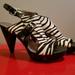Nine West Shoes | Leather Zebra Print Heels By Nine West | Color: Black/White | Size: 7.5