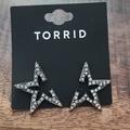 Torrid Jewelry | Nwt Torrid Silver Tone Pave Star Earrings | Color: Gray/Silver | Size: Os