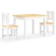 Vidaxl - Ensemble de table et chaises pour enfants 3 pcs Blanc et beige