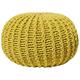 Pouf en coton jaune 50 x 35 cm II