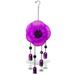 CoTa Global Purple Flower Wind Chime - Handmade Glass And Metal Chime - 7.9 x 1 x 25.6 inches