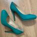 Jessica Simpson Shoes | Jessica Simpson Teal Suede Heels | Color: Blue/Green | Size: 7.5