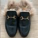 Gucci Shoes | Gucci Princetown Fur Mules Sz 7.5!!! | Color: Black | Size: 7.5