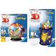 Ravensburger 3D Puzzle 11785 - Puzzle-Ball Pokémon - 72 Teile & 11257 - Utensilo Pokémon Pikachu - 54 Teile - Stiftehalter für Pokémon Fans ab 6 Jahren, Schreibtisch-Organizer für Kinder