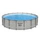 Bestway® Steel Pro MAX™ Ersatz Frame Pool ohne Zubehör Ø 549 x 122 cm, Steinwand-Optik (Cremegrau), rund