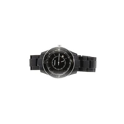 Fossil Watch: Black Solid Accessories