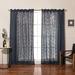 Best Home Fashion, Inc. 100% Cotton Abstract Semi-Sheer Rod Pocket Curtain Panels 100% Cotton in Green/Blue/Navy | 84 H x 52 W in | Wayfair