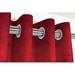 McalisterTextiles Shiny Velvet Solid Color Blackout Thermal Tab Top Curtain Panels Velvet in Red/Gray/Brown | 90 H in | Wayfair REDSHINYCURTC4