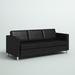 Latitude Run® Sofa Faux Leather/Wood/Metal in Black | 29.5 H x 72.5 W x 30.5 D in | Wayfair MCRR6625 30234357