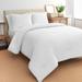 The Twillery Co.® Reversible Percale Cotton Comforter Set Polyester/Polyfill/Cotton Percale in White | King | Wayfair