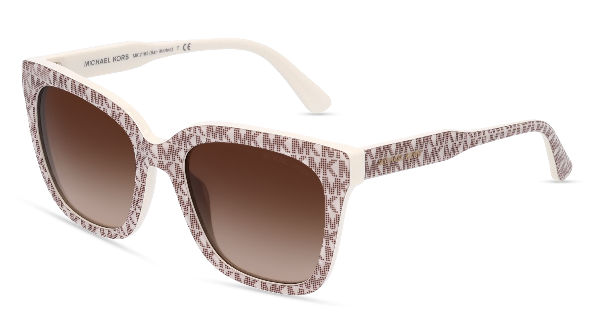 Michael Kors MK2163 SAN MARINO Damen-Sonnenbrille Vollrand Quadratisch Acetat-Gestell, beige