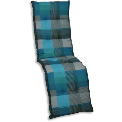 Liegenauflage 170 x 50 x 7 cm blau Auflage Polster Kissen Liegestuhl - Go-de Image