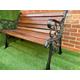 Cast iron garden bench rustic designed wood