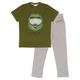 Halo Infinite Helm Jungen Lange Pyjamas Set Green/Heather Grey 10-11 Jahre | Gamer Gifts, Gaming Nightwear, Gift Idea for Boys