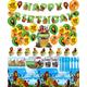 Birthday Theme Party Decoration Lion King Balloons Party Tableware Happy Birthday Banner Cake Topper for Kids Lion King Festival Party Supplies Baby Shower