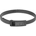 Diesel Bracelet for Men Steel, Length: 180-195mm, Width: 10.5mm, Height: 1.5mm Gunmetal Stainless Steel Bracelet, DX1358060