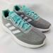 Adidas Shoes | Adidas Cloudfoam Womens Shoes Size 8 Athletic Sneakers Hwa 1y3001 Gray Torquoise | Color: Gray/White | Size: 8