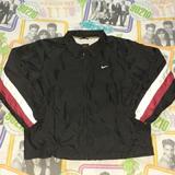 Nike Jackets & Coats | 90s Nike Vintage Nylon Zip Up Sports Track Jacket | Color: Black | Size: M