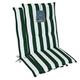 LILENO HOME Garden Chair Cushions in Block Stripes Green [Set of 2 - High-Back] - Comfortable Loungers as Seat Cushions for Garden Furniture - Chair Cushions for Garden Chairs and Folding Chairs