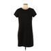 Pure Navy Casual Dress - Shift: Black Solid Dresses - Women's Size 8