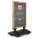 MT Displays Windpro Free-Standing Magnetic Chalkboard Wood/Steel in Gray | 37 H x 23.22 W x 20.87 D in | Wayfair USWPW00D20X9000