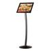 MT Displays Pedestal Curved Sign Holder Aluminum in Black/Gray | 49.69 H x 14.09 W x 14.09 D in | Wayfair UCUMBB0517X9020