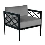 Summer Classics Elegante Patio Chair w/ Cushions in Black | 26 H x 28.5 W x 28.25 D in | Wayfair 425397+C673H6258W6258