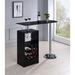 Orren Ellis Tenna Bar w/ Wine Storage Wood/Metal in Black | 43.25 H x 47.5 W x 16 D in | Wayfair C499BCC3742346EF9B41E6BBC942E2D2