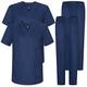 MISEMIYA - Pack * 2 Pcs - Unisex-Schrubb-Set - Medizinische Uniform mit Oberteil und Hose ref.2-8178 - Medium, Marineblau 22