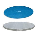 Intex 18' Round Easy Set Solar Vinyl Cover with 18' Debris Cover for Swim Pools - 8.3