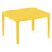 23.5" Yellow Rectangular Outdoor Patio Side Table