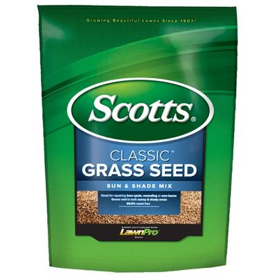 Scotts 17183 Classic Grass Seed Sun & Shade Mix, 3 Lbs