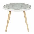 Table basse ronde Arabesque - Diamètre 50 cm Hauteur 41,50cm - Blanc