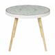 Table basse ronde Arabesque - Diamètre 50 cm Hauteur 41,50cm - Blanc