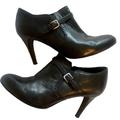 Nine West Shoes | Nine West Melrose Booties Shoes Black Leather 3 1/4" Heels Zipper Closure Size 8 | Color: Black | Size: 8