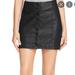 Free People Skirts | Free People Black Faux Leather Button Down Skirt | Color: Black | Size: 2