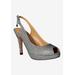 Women's Onille Slingback Pump by J. Renee in Pewter (Size 9 1/2 M)